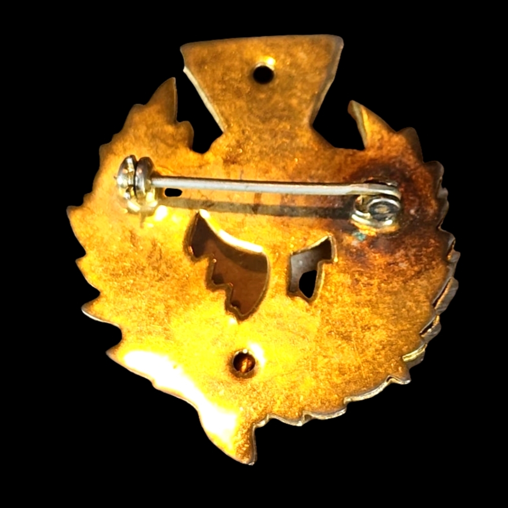 Scottish thistle barrette badge pin brooch Mens Jewelry Scotland - Picture 2 of 4